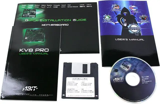 Alt view image 4 of 5 - ABIT KV8 Pro 754 VIA K8T800 Pro ATX AMD Motherboard