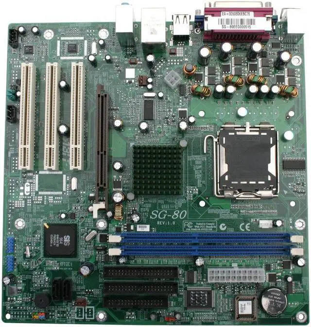 Alt view image 2 of 4 - ABIT SG-80 LGA 775 SiS 661FX Micro ATX Intel Motherboard