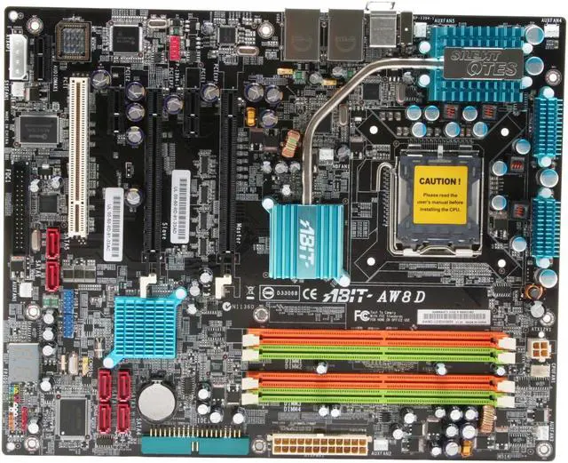 Alt view image 3 of 6 - ABIT AW8D LGA 775 Intel 975X ATX Intel Motherboard