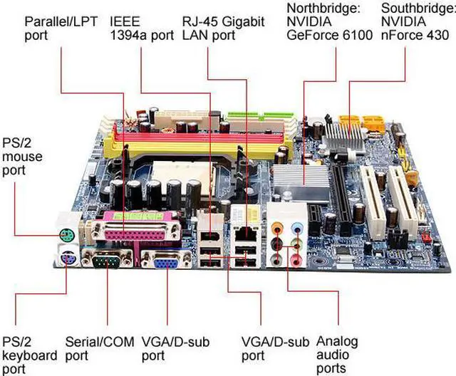 Alt view image 2 of 5 - GIGABYTE GA-M51GM-S2G AM2 NVIDIA GeForce 6100 Micro ATX AMD Motherboard
