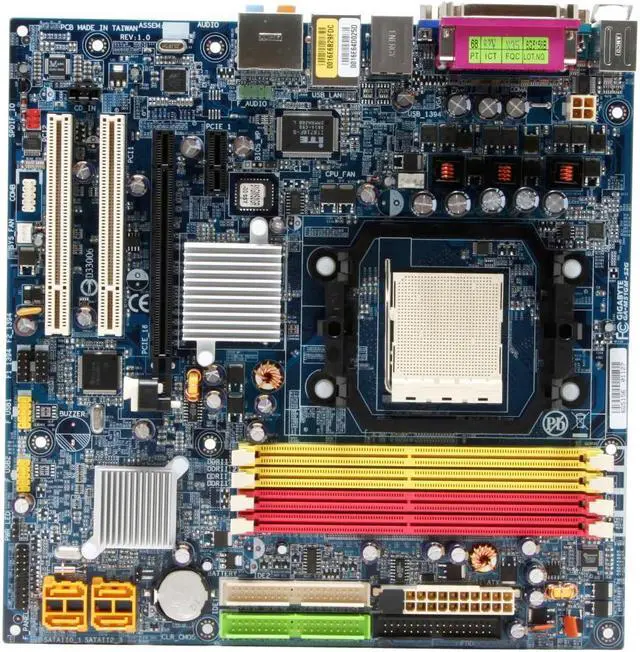 Alt view image 3 of 5 - GIGABYTE GA-M51GM-S2G AM2 NVIDIA GeForce 6100 Micro ATX AMD Motherboard