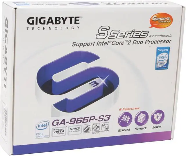 Alt view image 5 of 5 - GIGABYTE GA-965P-S3 LGA 775 Intel P965 Express ATX Intel Motherboard
