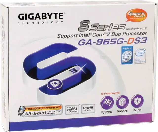 Alt view image 6 of 6 - GIGABYTE GA-965G-DS3 LGA 775 Intel G965 Express ATX Intel Motherboard