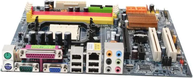 Alt view image 2 of 6 - GIGABYTE GA-M61PM-S2 AM2 NVIDIA GeForce 6100 Micro ATX AMD Motherboard