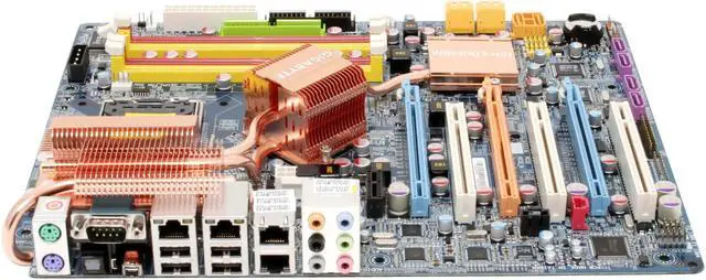 Alt view image 2 of 7 - GIGABYTE GA-N680SLI-DQ6 LGA 775 NVIDIA nForce 680i SLI ATX Intel Motherboard