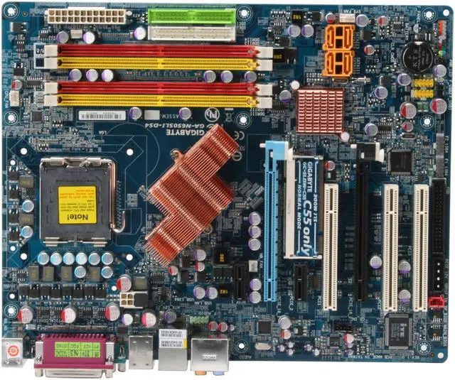 Alt view image 3 of 7 - GIGABYTE GA-N650SLI-DS4 LGA 775 NVIDIA nForce 650i SLI ATX Intel Motherboard