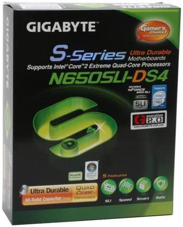 Alt view image 7 of 7 - GIGABYTE GA-N650SLI-DS4 LGA 775 NVIDIA nForce 650i SLI ATX Intel Motherboard