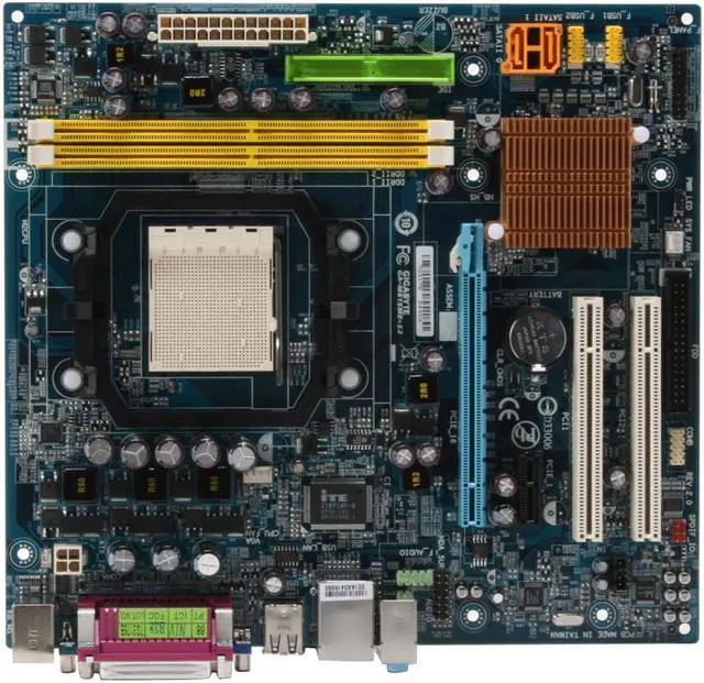 Alt view image 3 of 7 - GIGABYTE GA-M61SME-S2 AM2 NVIDIA GeForce 6100 Micro ATX AMD Motherboard