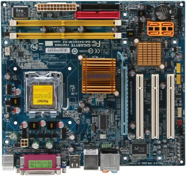 Alt view image 3 of 7 - GIGABYTE GA-945GCM-S2 LGA 775 Intel 945GC Micro ATX Intel Motherboard