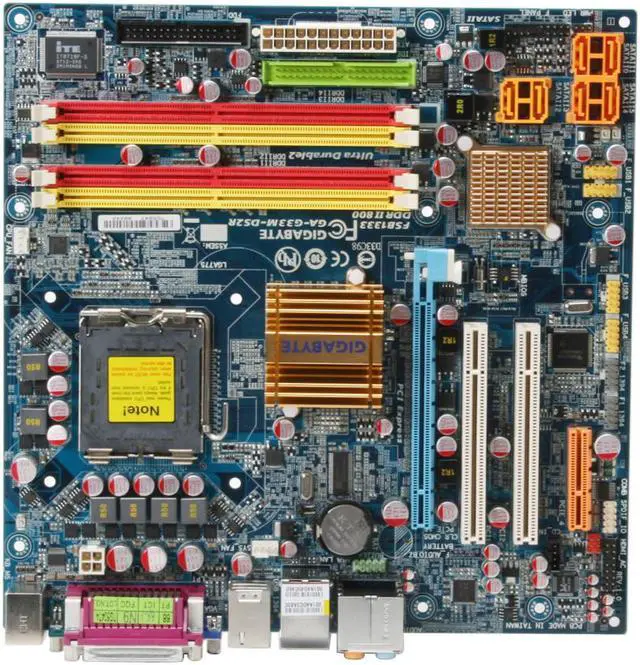 Alt view image 3 of 7 - GIGABYTE GA-G33M-DS2R LGA 775 Intel G33 Micro ATX Intel Motherboard