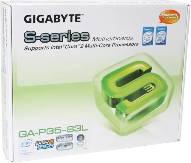Alt view image 7 of 7 - GIGABYTE GA-P35-S3L LGA 775 Intel P35 ATX Intel Motherboard