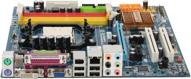 Alt view image 2 of 7 - GIGABYTE GA-M68SM-S2 AM2 NVIDIA GeForce 7025 Micro ATX AMD Motherboard