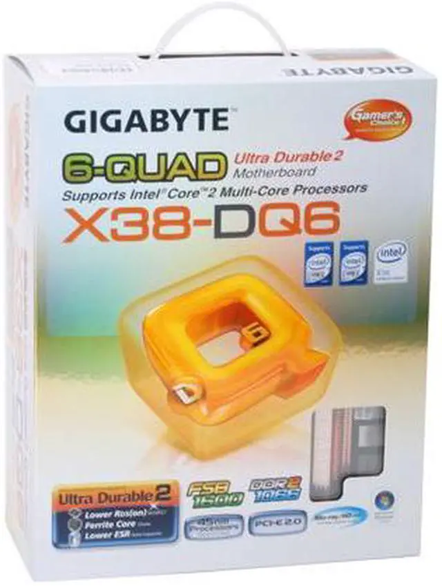 Alt view image 7 of 7 - GIGABYTE GA-X38-DQ6 LGA 775 Intel X38 ATX Ultra Durable 2, Ultra Cooling Intel Motherboard