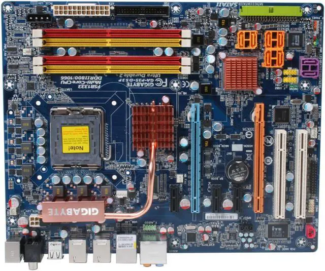 Alt view image 3 of 7 - GIGABYTE GA-P35-DS3P Rev 2.0 LGA 775 Intel P35 ATX Ultra Durable 2, Ultra Cooling Intel Motherboard