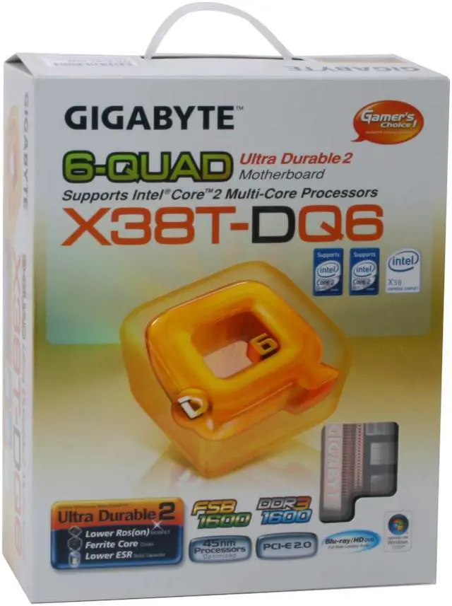 Alt view image 7 of 7 - GIGABYTE GA-X38T-DQ6 LGA 775 Intel X38 ATX Intel Motherboard