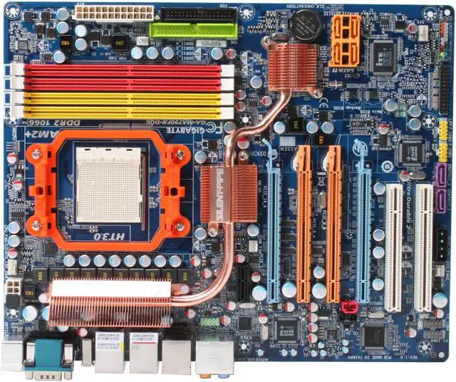 Alt view image 3 of 7 - GIGABYTE GA-MA790FX-DQ6 AM2+/AM2 AMD 790FX ATX Ultra Durable II AMD Motherboard