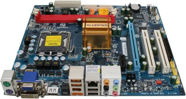 Alt view image 2 of 7 - GIGABYTE GA-73UM-S2H LGA 775 NVIDIA GeForce 7150 HDMI Micro ATX Intel Motherboard