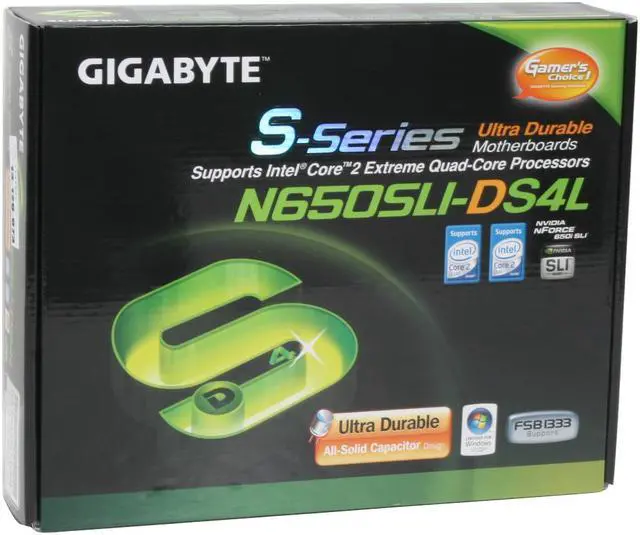 Alt view image 7 of 7 - GIGABYTE GA-N650SLI-DS4L LGA 775 NVIDIA nForce 650i SLI ATX Intel Motherboard