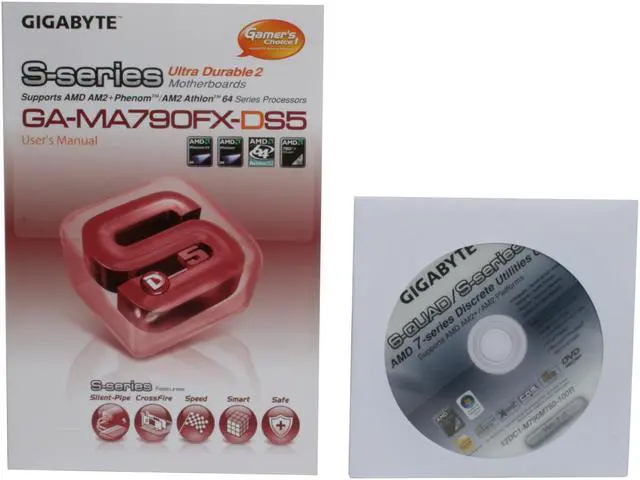 Alt view image 6 of 7 - GIGABYTE GA-MA790FX-DS5 AM2+/AM2 AMD 790FX ATX Ultra Durable II AMD Motherboard