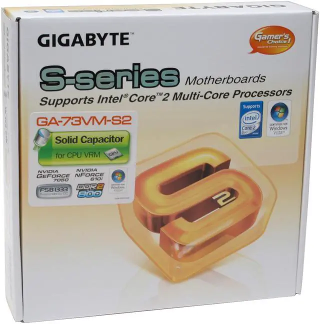 Alt view image 7 of 7 - GIGABYTE GA-73VM-S2 LGA 775 NVIDIA GeForce 7050/nForce 610i Micro ATX Intel Motherboard
