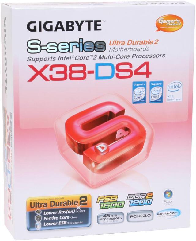 Alt view image 7 of 7 - GIGABYTE GA-X38-DS4 LGA 775 Intel X38 ATX Intel Motherboard