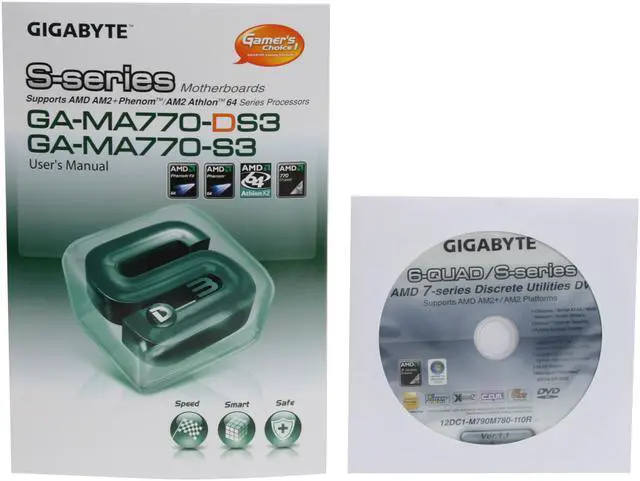 Alt view image 6 of 7 - GIGABYTE GA-MA770-DS3 AM2+/AM2 AMD 770 ATX All Solid Capacitor AMD Motherboard