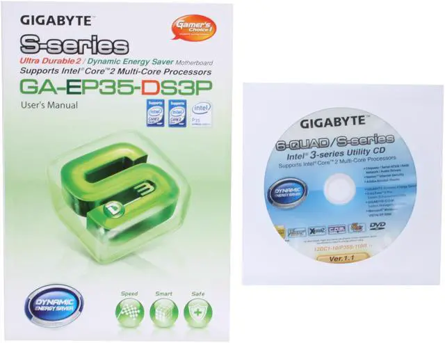 Alt view image 6 of 7 - GIGABYTE GA-EP35-DS3P LGA 775 Intel P35 ATX Dynamic Energy Saver Ultra Durable II Intel Motherboard