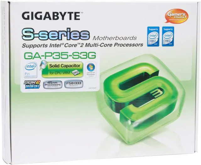 Alt view image 7 of 7 - GIGABYTE GA-P35-S3G LGA 775 Intel P35 ATX Intel Motherboard