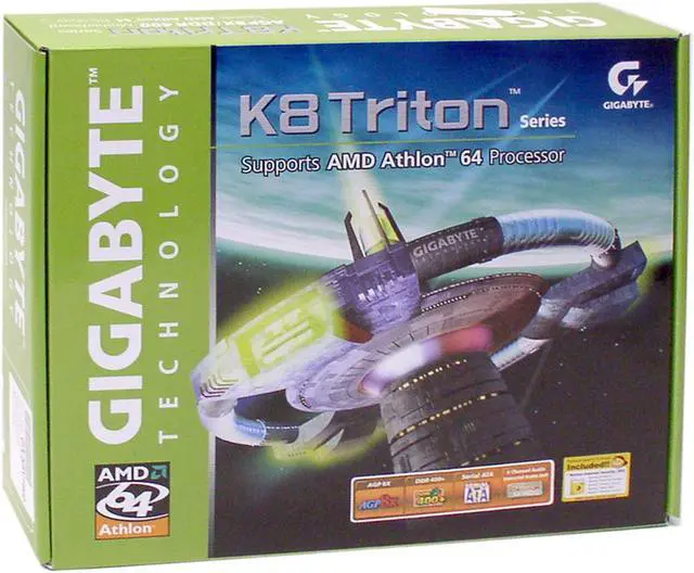 Alt view image 4 of 4 - GIGABYTE GA-K8VT800 754 VIA K8T800 ATX AMD Motherboard