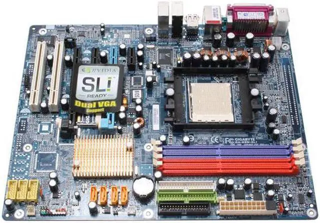 Alt view image 3 of 6 - GIGABYTE GA-K8N-SLI 939 NVIDIA nForce4 SLI ATX AMD Motherboard