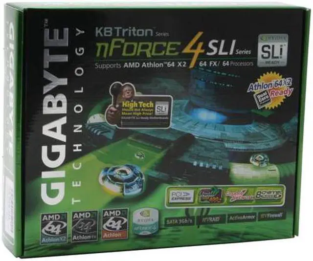Alt view image 5 of 6 - GIGABYTE GA-K8N-SLI 939 NVIDIA nForce4 SLI ATX AMD Motherboard