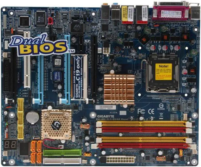 Alt view image 3 of 6 - GIGABYTE GA-8N-SLI Quad Royal LGA 775 NVIDIA nForce4 SLI x 16 ATX Intel Motherboard