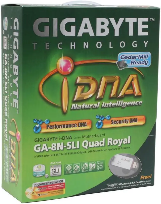 Alt view image 6 of 6 - GIGABYTE GA-8N-SLI Quad Royal LGA 775 NVIDIA nForce4 SLI x 16 ATX Intel Motherboard