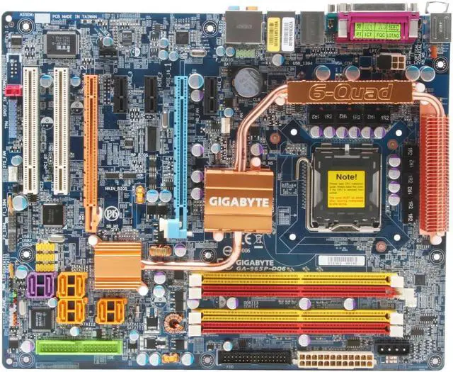 Alt view image 3 of 5 - GIGABYTE GA-965P-DQ6 LGA 775 Intel P965 Express ATX Intel Motherboard