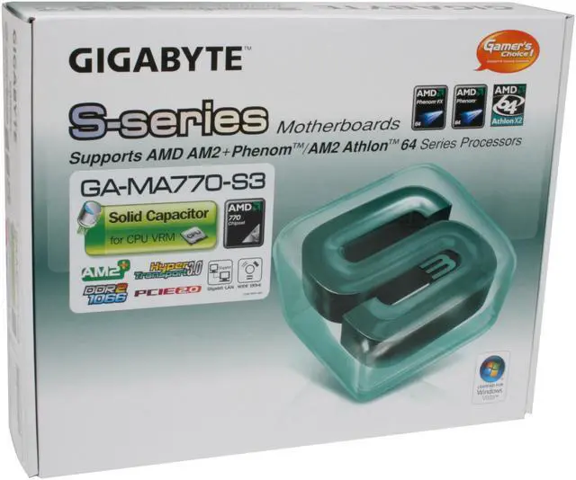 Alt view image 7 of 7 - GIGABYTE GA-MA770-S3 AM2+/AM2 AMD 770 ATX AMD Motherboard