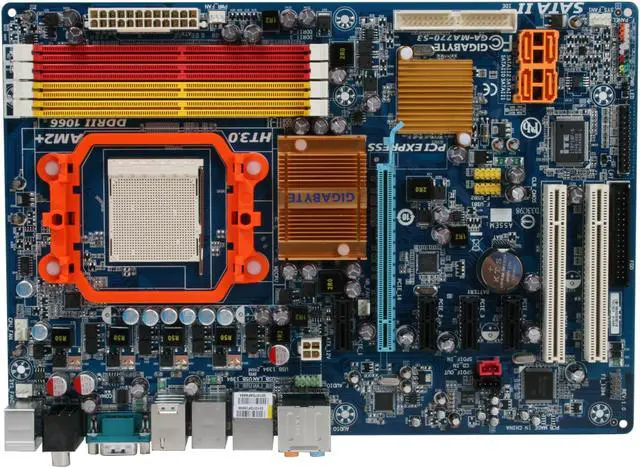Alt view image 3 of 7 - GIGABYTE GA-MA770-S3 AM2+/AM2 AMD 770 ATX AMD Motherboard