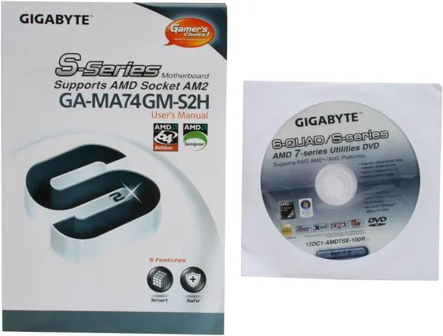 Alt view image 6 of 7 - GIGABYTE GA-MA74GM-S2H AM2+/AM2 AMD 740G HDMI Micro ATX AMD Motherboard