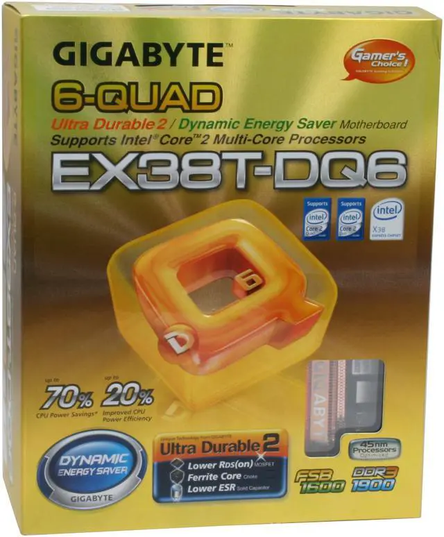 Alt view image 7 of 7 - GIGABYTE GA-EX38T-DQ6 LGA 775 Intel X38 ATX Intel Motherboard