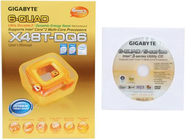 Alt view image 5 of 6 - GIGABYTE GA-X48T-DQ6 LGA 775 Intel X48 ATX Intel Motherboard