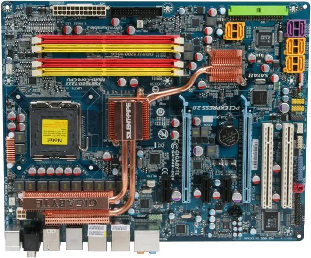 Alt view image 3 of 7 - GIGABYTE GA-X48-DQ6 LGA 775 Intel X48 ATX Intel Motherboard