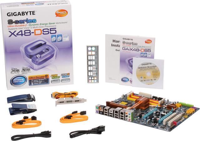 Alt view image 5 of 5 - GIGABYTE GA-X48-DS5 LGA 775 Intel X48 ATX Intel Motherboard
