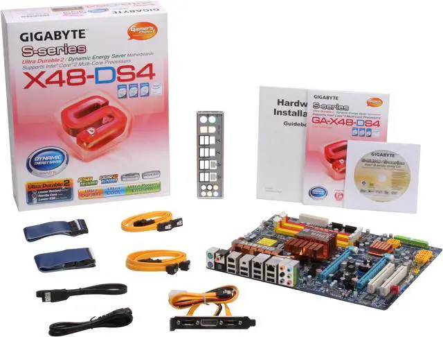 Alt view image 2 of 2 - GIGABYTE GA-X48-DS4 LGA 775 Intel X48 ATX Intel Motherboard