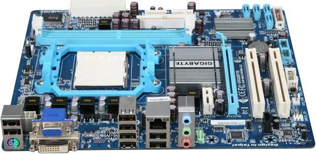 Alt view image 2 of 5 - GIGABYTE GA-MA74GM-S2 AM3/AM2+/AM2 AMD 740G Micro ATX AMD Motherboard