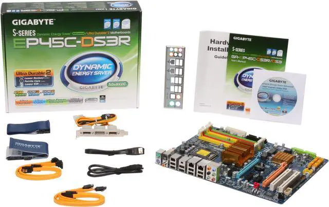Alt view image 5 of 5 - GIGABYTE GA-EP45C-DS3R LGA 775 Intel P45 ATX Intel Motherboard