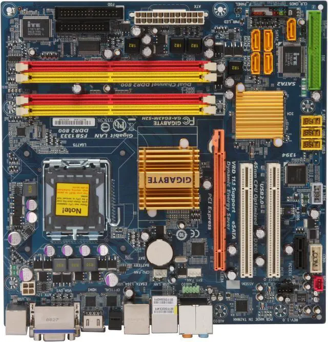 Alt view image 3 of 5 - GIGABYTE GA-EG43M-S2H LGA 775 Intel G43 HDMI Micro ATX Intel Motherboard