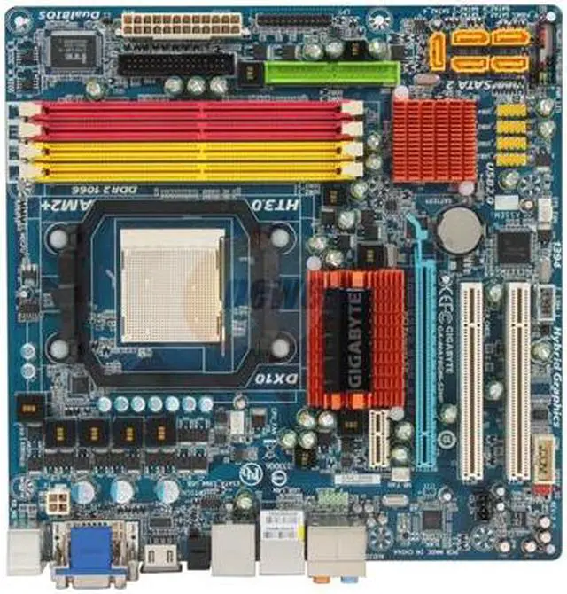 Alt view image 3 of 5 - GIGABYTE GA-MA78GM-S2HP AM2+/AM2 AMD 780G HDMI Micro ATX AMD Motherboard