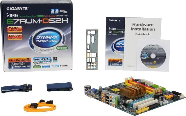 Alt view image 5 of 5 - GIGABYTE GA-E7AUM-DS2H LGA 775 NVIDIA GeForce 9400 HDMI Micro ATX Intel Motherboard