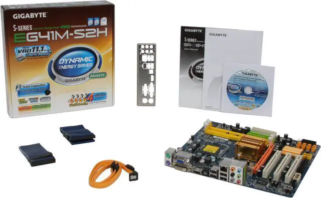 Alt view image 5 of 5 - GIGABYTE GA-EG41M-S2H LGA 775 Intel G41 HDMI Micro ATX Intel Motherboard