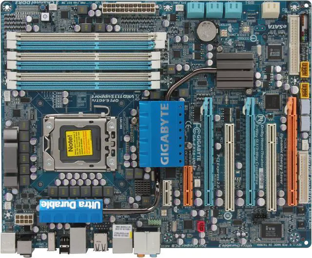 Alt view image 3 of 5 - GIGABYTE GA-EX58-UD4P LGA 1366 Intel X58 ATX Intel Motherboard