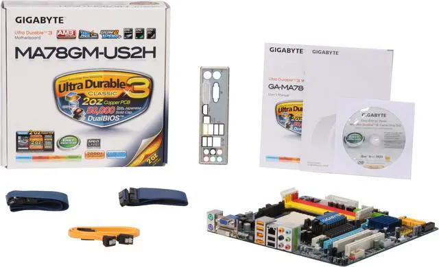 Alt view image 5 of 5 - GIGABYTE GA-MA78GM-US2H AM2+/AM2 AMD 780G HDMI Micro ATX AMD Motherboard
